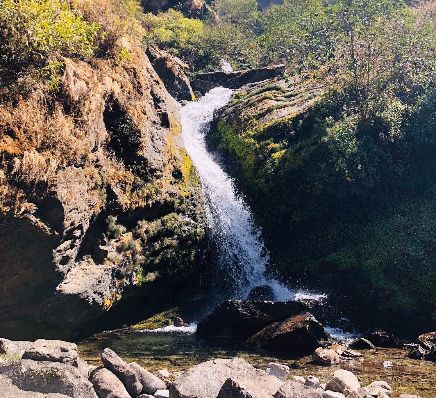 Waterfall seen on panch pokhari trail